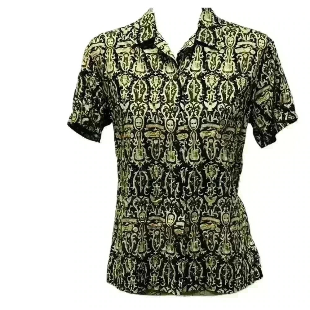 Harley Davidson Women's Short Sleeve Button Down Shirt Size Small